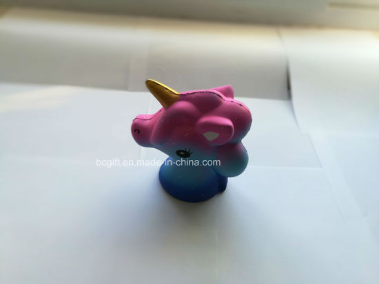 Hot Selling 15cm Jumbo Galaxy Unicorn Horse Head PU Squishy Slow Rising Toys