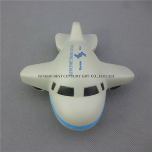 Large Plane Design PU Foam Promotional Toy Stress Ball