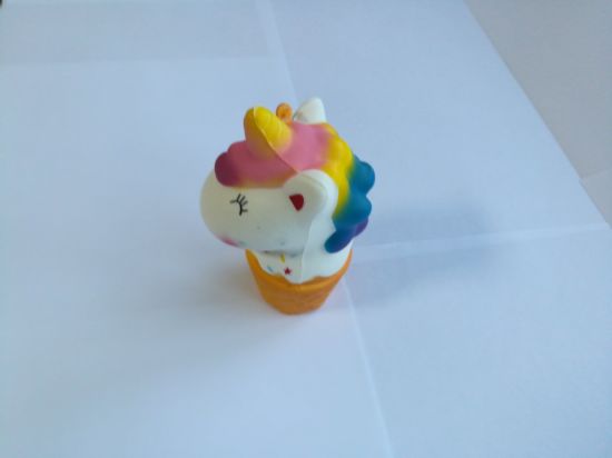 Hot Selling Unicorn Horse Head Ice Cream PU Squishy Toy