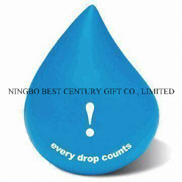 Wholesale PU Water Droplet Shape Stress Reliever with Custom Logo