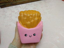 Squishies Pink Chips Fries PU Foam Slow Rising Squishy Toy