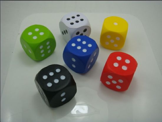 PU Foam Stress Reliever Toys Dices Design Various Colors