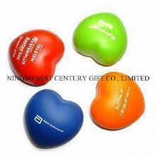 Wholesale PU Foam Squeeze Toy Valentine Hearts Promotional Stress Balls