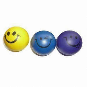 PU Foam Smiley Stress Ball Shape Toy